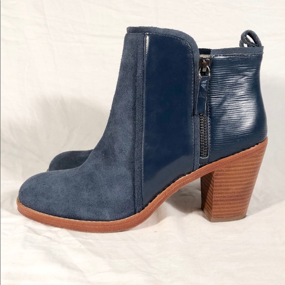 Matt Bernson “Holt” Blue Suede Ankle Boots Size 10 - Picture 3 of 8